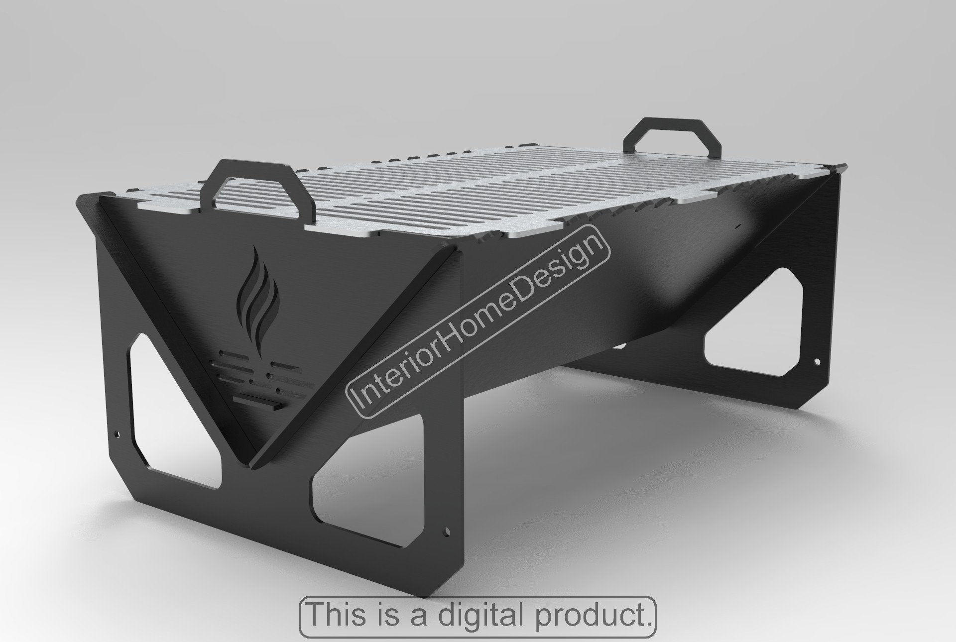 Fire Pit Dxf Filefire Pit Collapsible BBQ Barbecue Dxf Files Etsy