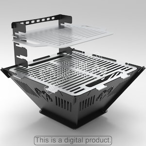 File Dxf Fire Pit, Fire Pit Portable, Pozzo del fuoco fai-da-te, File Dxf per barbecue per plasma, Grill Fire Pit, Dxf per CNC, Pozzo del fuoco pieghevole, File di taglio laser