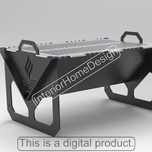 Feuerstelle, Feuerstelle zusammenklappbarer BBQ Grill Dxf Dateien für Plasma, Grill Feuerstelle, Cnc, Faltbar, Laser, Tragbar, Dxf,Svg, Für Camping