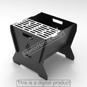 File Dxf Fire Pit, Fire Pit Portable, Pozzo del fuoco fai-da-te, File Dxf per barbecue per plasma, Grill Fire Pit, Dxf per CNC, Pozzo del fuoco pieghevole, File di taglio laser