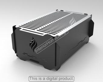 Rectangle Fire Pit Dxf Files,Portable Grill,Diy Fire Pit, BBQ Dxf for plasma, Grill Fire Pit, Dxf For Cnc ,Foldable Fire Pit, Laser Cut File