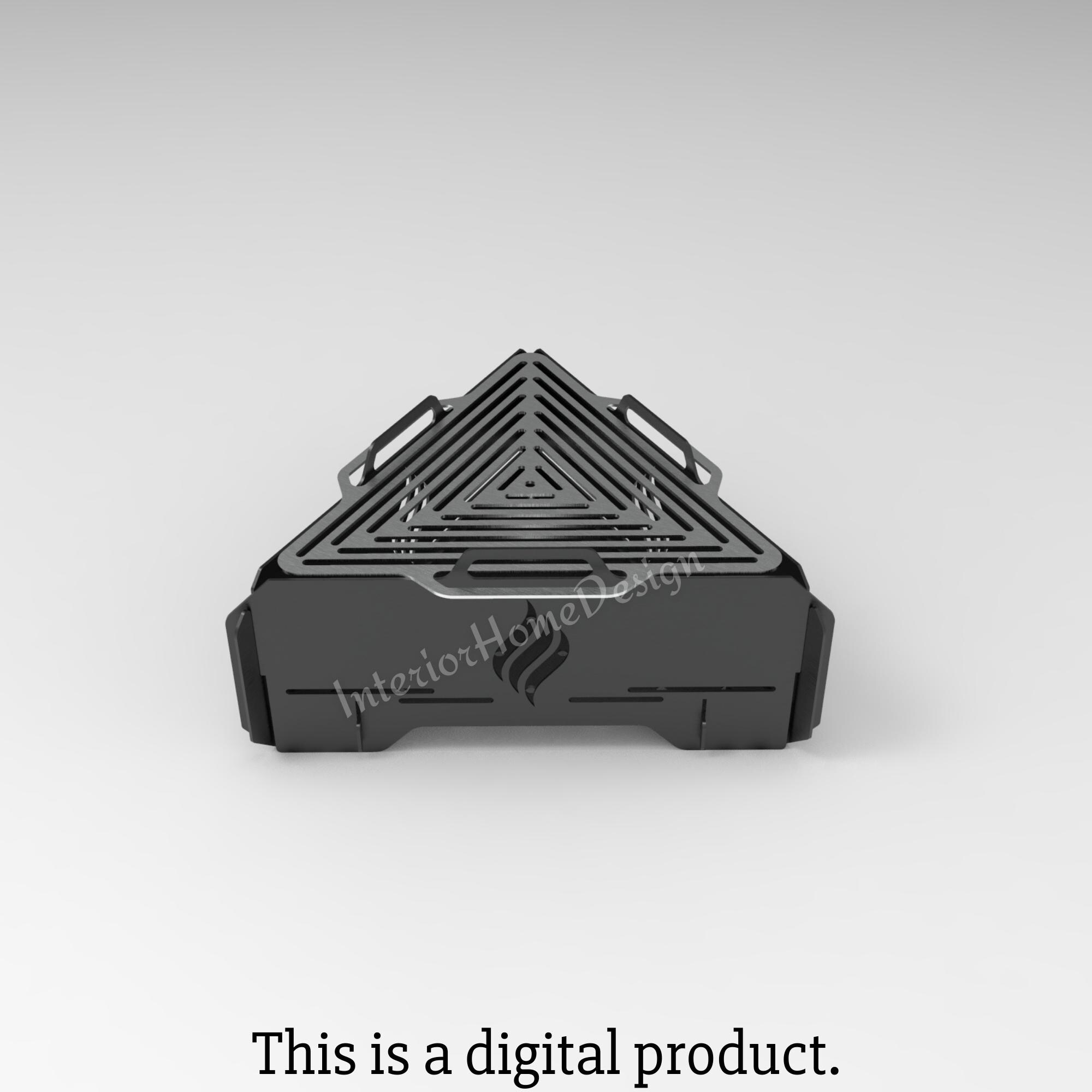 Portable Triangle Fire Pit Dxf Files, Portable Fire Pit,diy Fire Pit ...