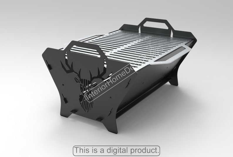 Deer Fire Pit Dxf Filebbq Barbecue File Dxf Files for Etsy