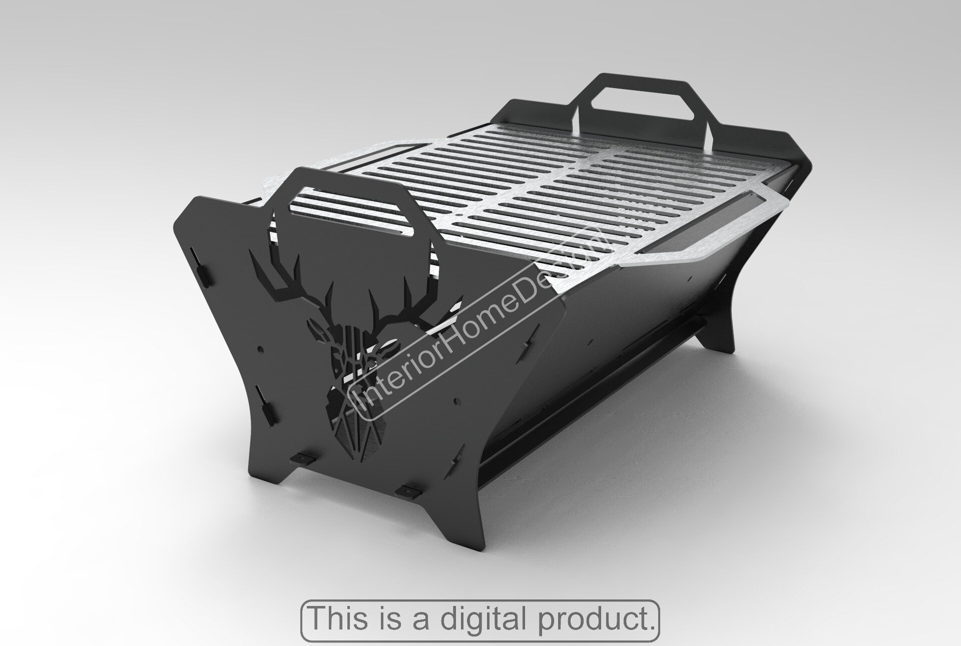 Deer Fire Pit Dxf Filebbq Barbecue File Dxf Files for Etsy