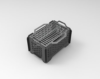 Rechthoekige vuurplaats dxf, plasmagesneden vuurplaats, barbecuebestand, draagbare opvouwbare vuurplaats DXF-bestanden voor CNC en lasersnijden, CampingPlasma Cut Bbq