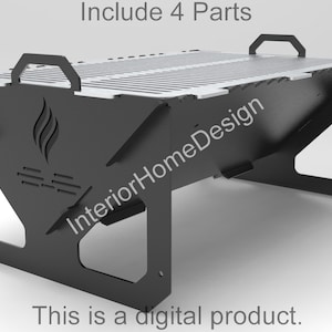 File Dxf Fire Pit, Fire Pit Portable, Pozzo del fuoco fai-da-te, File Dxf per barbecue per plasma, Grill Fire Pit, Dxf per CNC, Pozzo del fuoco pieghevole, File di taglio laser