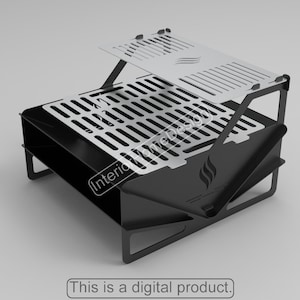 File Dxf Fire Pit, Fire Pit Portable, Pozzo del fuoco fai-da-te, File Dxf per barbecue per plasma, Grill Fire Pit, Dxf per CNC, Pozzo del fuoco pieghevole, File di taglio laser
