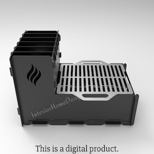 File Dxf per stufa a razzo, braciere riscaldatore pentola, stufa pieghevole, file Dxf per plasma, braciere portatile, file di taglio al plasma, file da campeggio pieghevole