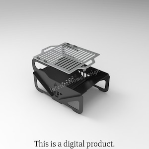 Mover Grill Feuerstelle, zusammenklappbare Feuerstelle BBQ Grill Dxf Dateien für Grill Feuerstelle, Faltbar und Tragbar, Dxf,Svg, Für Camping
