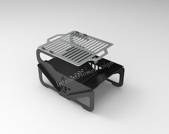 Mover Grill Fire Pit, Collapsible Fire Pit BBQ Barbecue Dxf files for plasma, Grill Fire Pit,Foldable and Portable,Dxf,Svg, For Camping