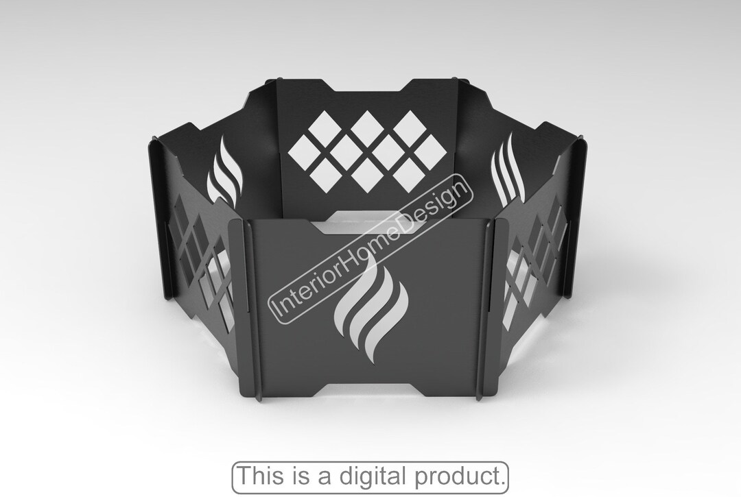 Hexagon Fire Pit Dxf Files for Plasma Cnc BBQ Dxf Barbecue Etsy