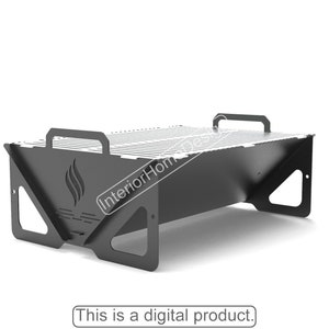 Pozo de fuego portátil, Archivos DXF para plasma, Archivos de barbacoa, Pozo de fuego portátil, Archivos DXF para CNC, fogata, Pozo de fuego plegable, Pozo de fuego plegable
