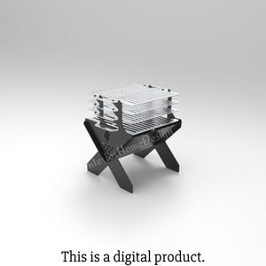 Verschieben Sie Grill Feuerstelle, zusammenklappbare Feuerstelle BBQ Grill Dxf-Dateien für Plasmen, Grill Feuerstelle, faltbar und tragbar, Dxf,Svg, Für Camping
