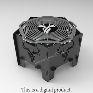 Hirsch Pentagon Feuerstelle, Bbq Grill Dxf Dateien für Plasma, Grill Feuerstelle, Für Cnc, Faltbare,Plasma Schnitt Feuerstelle, Laser, Tragbar,Dxf,Svg