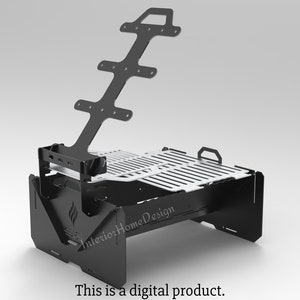Pozzo del fuoco Dxf, Pozzo del fuoco pieghevole BBQ Barbecue file Dxf per plasma, Grill Fire Pit, CNC, pieghevole, plasma, laser, portatile, Dxf, Svg, per il campeggio