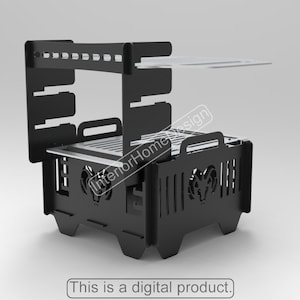 File Dxf Fire Pit, Fire Pit Portable, Pozzo del fuoco fai-da-te, File Dxf per barbecue per plasma, Grill Fire Pit, Dxf per CNC, Pozzo del fuoco pieghevole, File di taglio laser