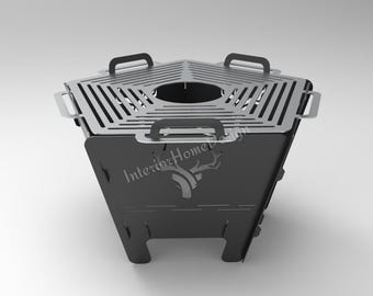 Deer Pentagon Fire Pit,Bbq Dxf files for Plasma, Grill Fire Pit,For Cnc ,Foldable,Plasma Cut Fire Pit,Laser,Portable,Dxf,Svg,Camping