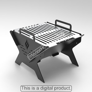 Fire Pit Dxf Files,Fire Pit Portable,Diy Fire Pit, BBQ Dxf archivos para plasma, Grill Fire Pit, Dxf For Cnc, Foldable Fire Pit, Laser Cut File