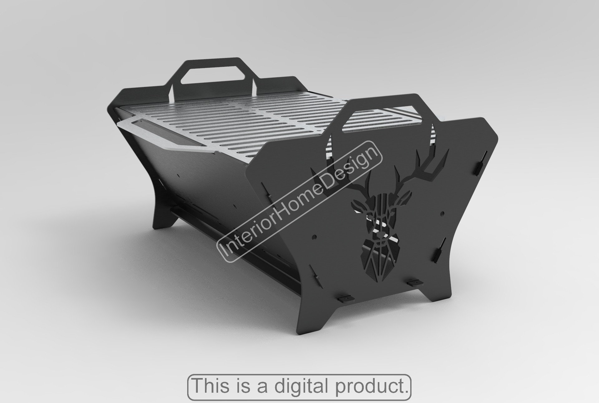 Deer Fire Pit Dxf Filebbq Barbecue File Dxf Files for Etsy