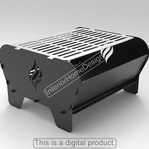 File Dxf Fire Pit, Fire Pit Portable, Pozzo del fuoco fai-da-te, File Dxf per barbecue per plasma, Grill Fire Pit, Dxf per CNC, Pozzo del fuoco pieghevole, File di taglio laser