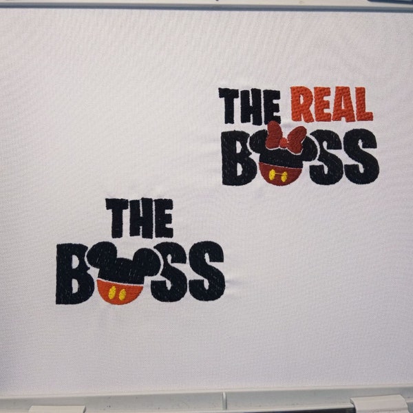 The Boss The Real Boss | Valentine's Day 14 February | Couple Embroidery Design | Embroidery Machine | Digital Download | Embroidery Files |