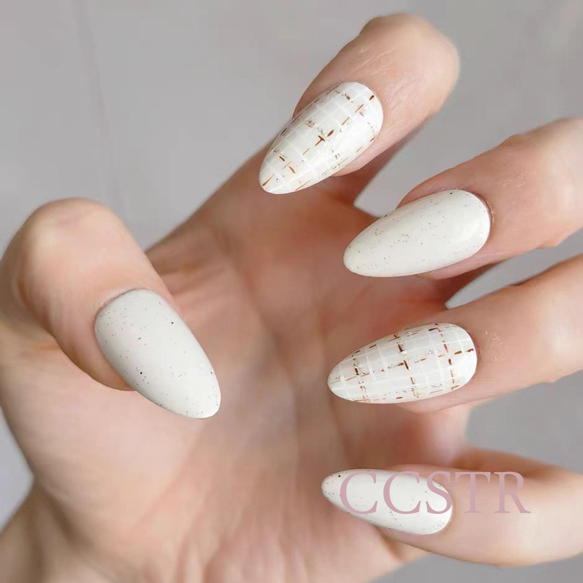 Handmade White Chevron Press on Nails: Elegant Nail Art - Etsy