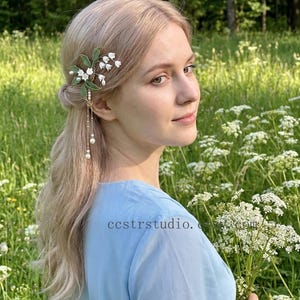 Lily of the Valley Barrette - Etsy display picture 1