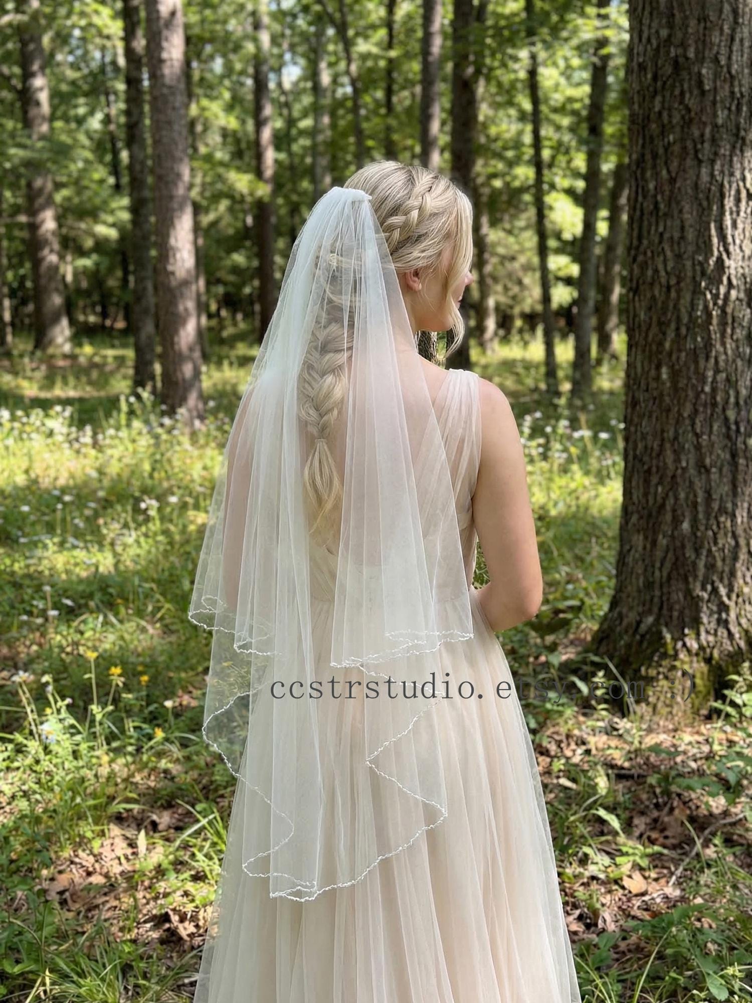 Pearl Ombre Wedding Veil - Etsy display picture 1