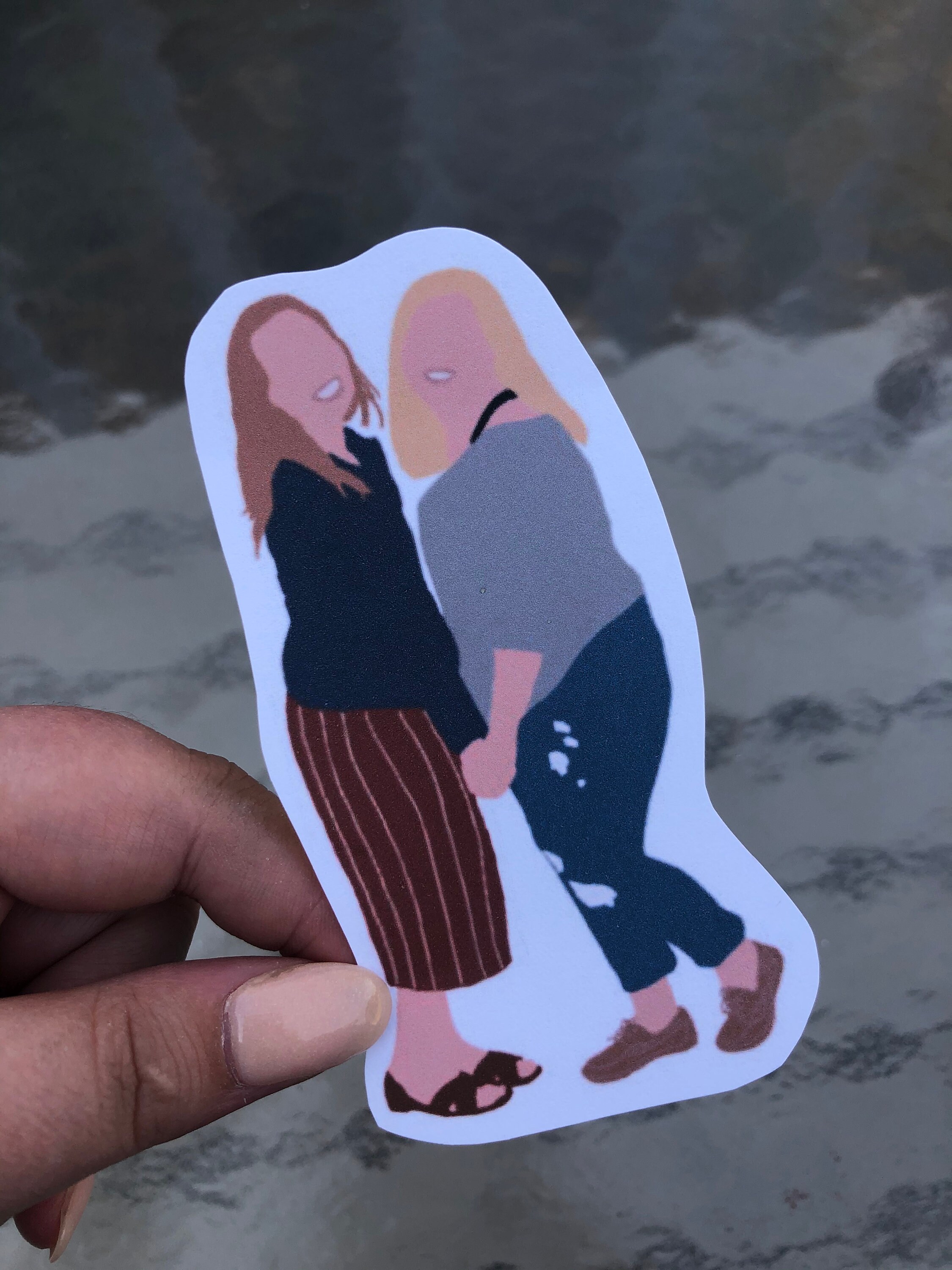 Personalized Silhouette Sticker Etsy