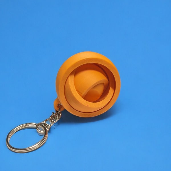 Keyring Gyro Sensory Fidget Spinner!  High Quality 3D Printed desktop fidget