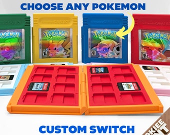 Custom Pokemon Switch Game Case - Nintendo Switch Gameboy cartridge display Case Storage