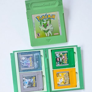 Estuche personalizado de Pokémon para GBC - Estuche para cartuchos de Nintendo Game Boy Color - Capacidad para 4 juegos