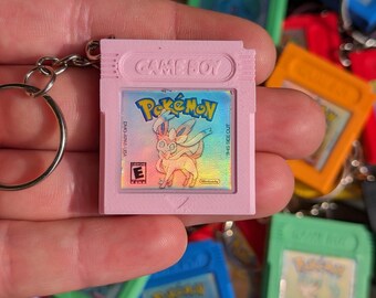 カスタムポケモンゲームボーイカートリッジキーホルダー - 樹脂