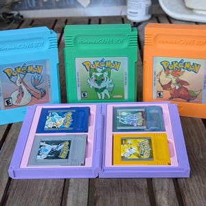 Custom Pkmn GBC Game Case - Personalized Cartridge Holder - 4 Games