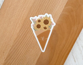 Sunflower Bouquet Fall Sticker | Weatherproof Vinyl Decal