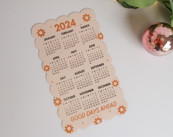 2024 Magnetic Calendar | 12-Month Fridge Calendar, calendar display, monthly calendar, magnet, office desk, desk calendar, cute desk