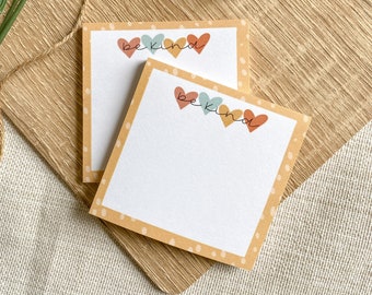 Be Kind Hearts Sticky Notes | mini notepad, cute office supplies, post it notes, cute stationery, office essentials