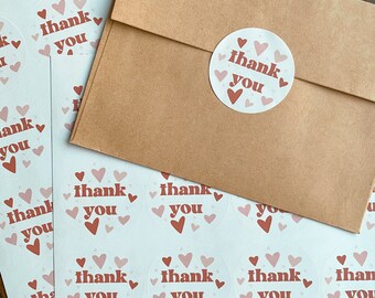 Small Biz Owner Shop Small Thank You Valentine Packaging Stickers Valentine/'s Day Gifts Small Business Packaging
