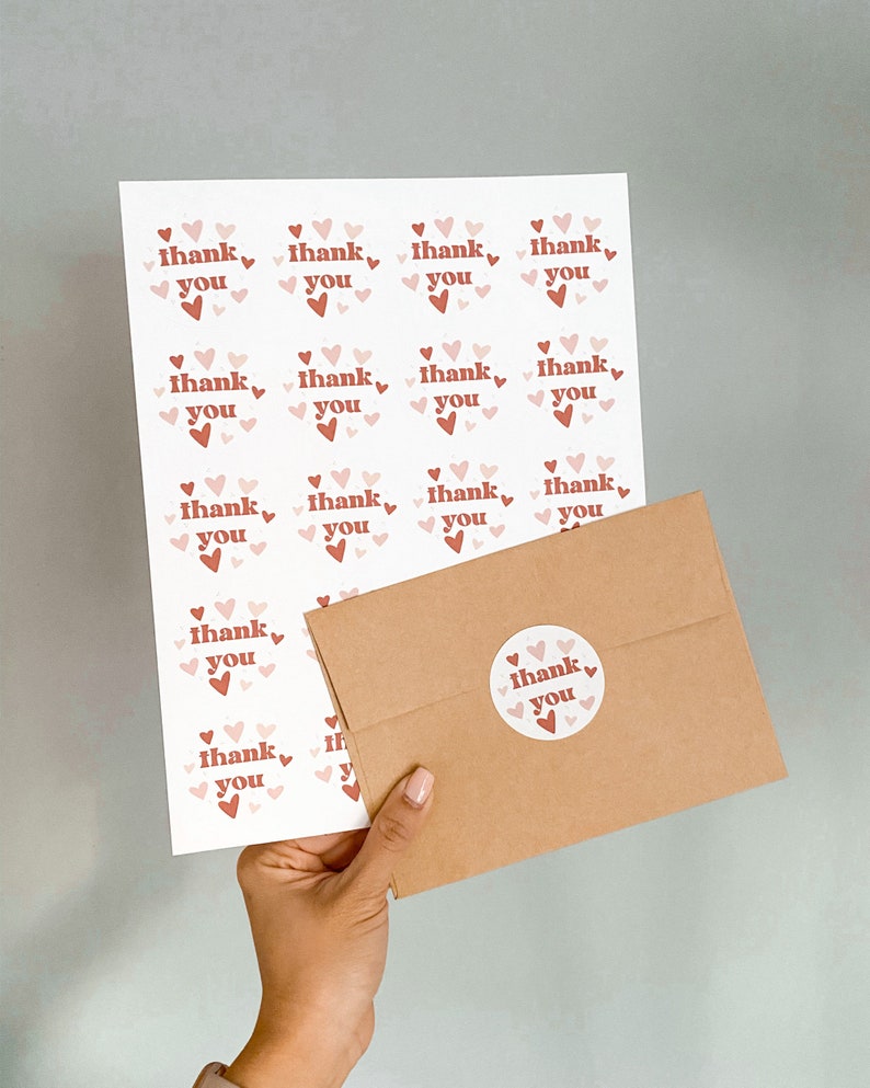 Small Biz Owner Shop Small Thank You Valentine Packaging Stickers Valentine/'s Day Gifts Small Business Packaging