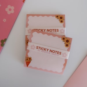 Sonnenblumenstrauß Sticky Notizen | Herbstlicher Notizblock