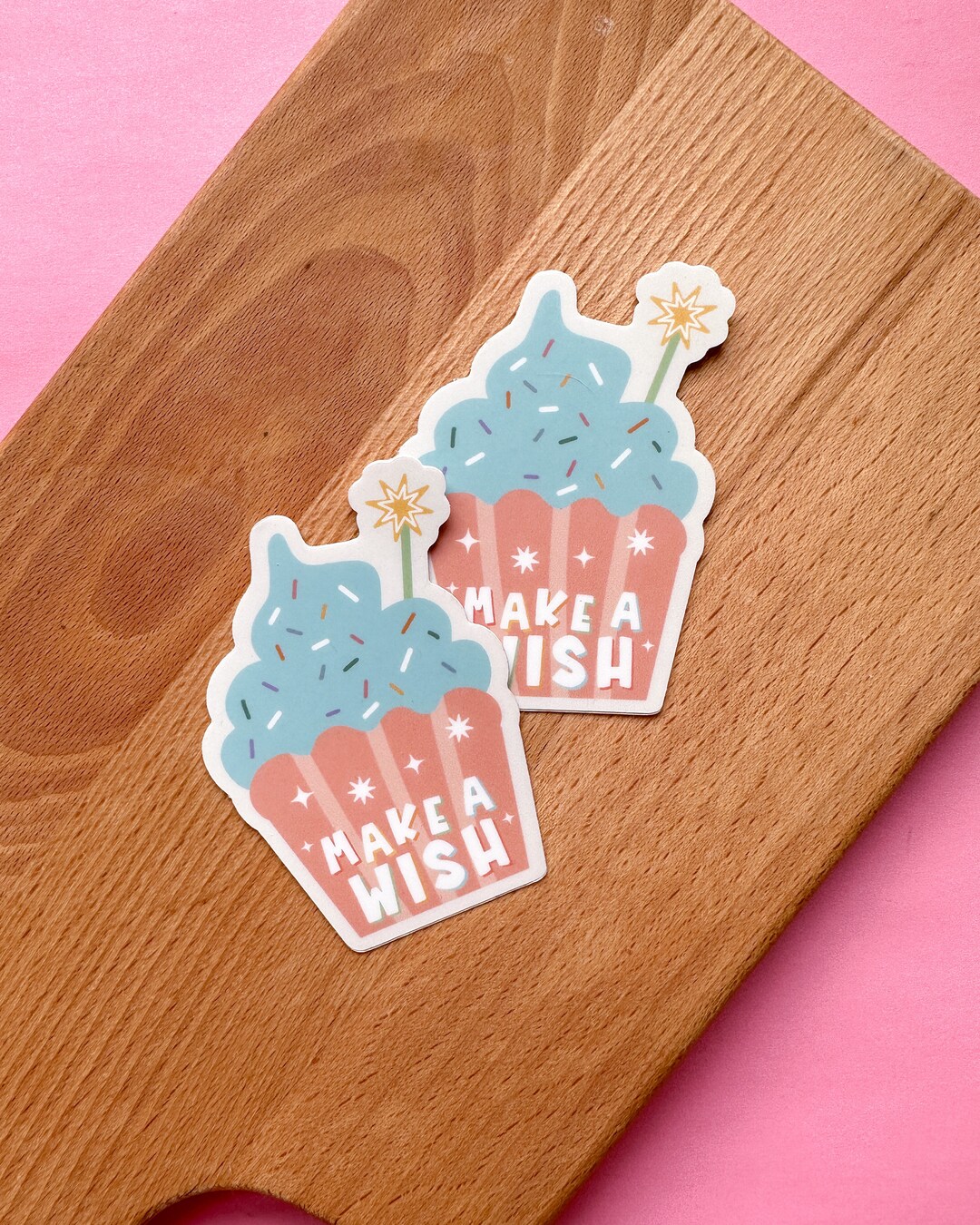Make a Wish Sticker Birthday Sticker Birthday Gift Etsy