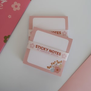 Floral Bouquet Sticky Notes | 'You Got This' Mini Notepad