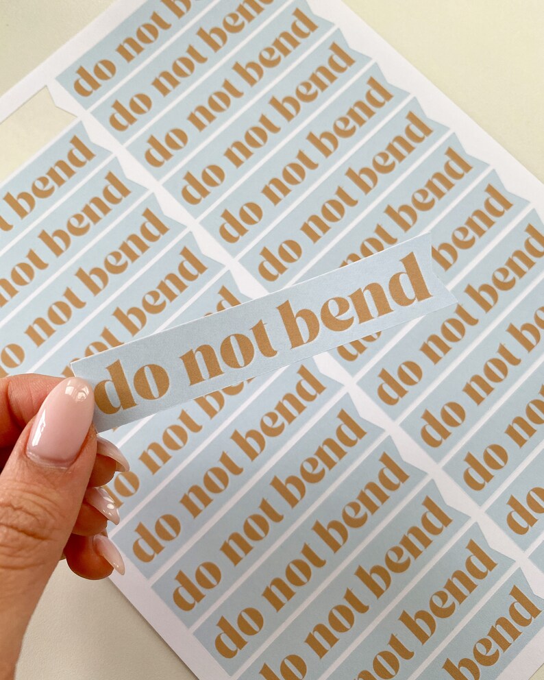 Do Not Bend Packaging Stickers Small Business Packaging | Etsy