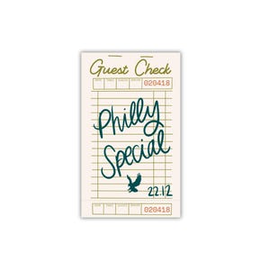 Philly Special Guest Check Sticker