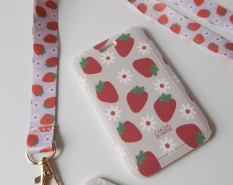 Strawberry Cream Card Holder and Lanyard