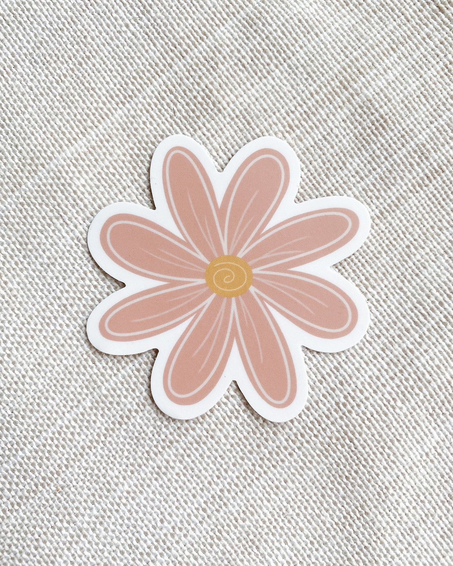 Pink Daisy Sticker Daisy Sticker Vinyl Waterproof Sticker Pink Sticker | Etsy