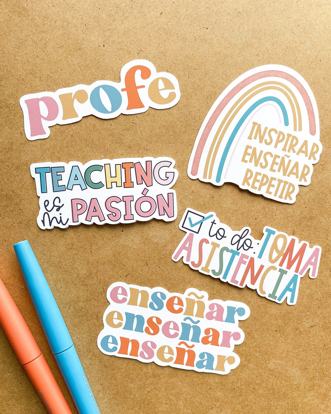 Spanish Bilingual Teacher Sticker Pack Teaching Decals Etsy