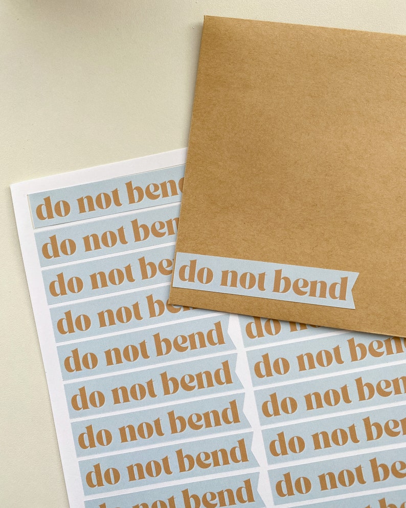 Do Not Bend Packaging Stickers Small Business Packaging | Etsy