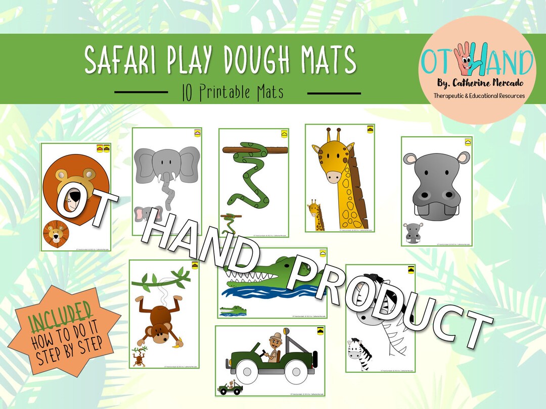 SAFARI PLAYDOUGH MATS Etsy