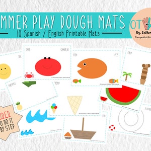 Printable Summer Playdough Mats - Etsy